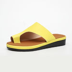 Sandales plates confortables (Jaune) Le Monde Femme