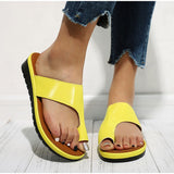 Sandales plates confortables (Jaune) Le Monde Femme