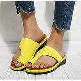 Sandales plates confortables (Jaune) Le Monde Femme