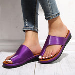 Sandales plates confortables (Violette) Le Monde Femme