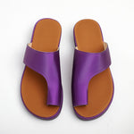 Sandales plates confortables (Violette) Le Monde Femme