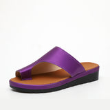 Sandales plates confortables (Violette) Le Monde Femme