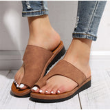 Sandales plates confortables (Noir) Le Monde Femme
