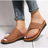 Sandales plates confortables (Noir) Le Monde Femme