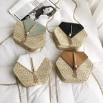 Petit Sac en paille Hexagone